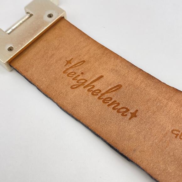 LEIGHELENA Wide Gold Hologram Stingray Leather Jigsaw Cuff -7" Size S MSRP $148 - Picture 10 of 10